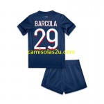 Camisolas de futebol Paris Saint-Germain Bradley Barcola 29 Criança Equipamento Principal 2024/25 Manga Curta